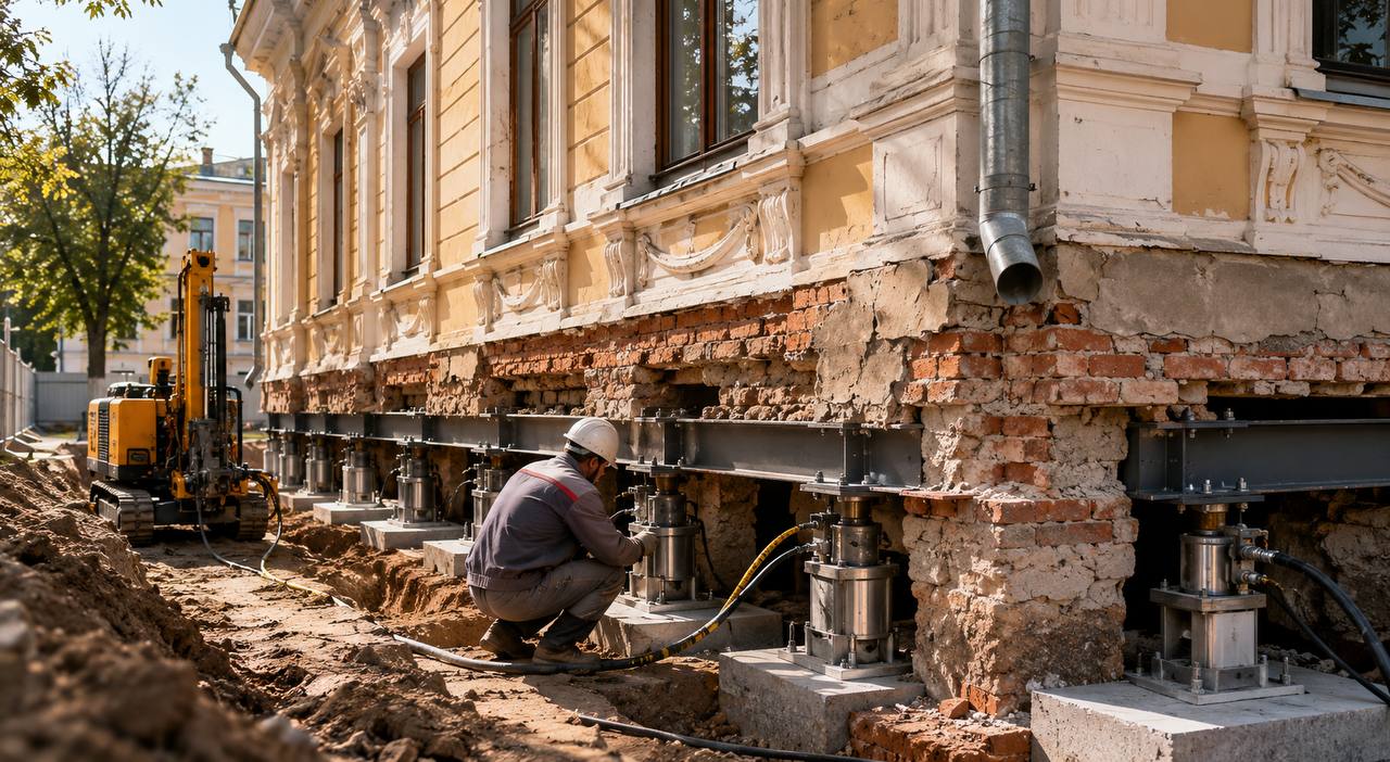 Усиление основания старого здания без разрушения конструкций: современные методы сохранения объекта
